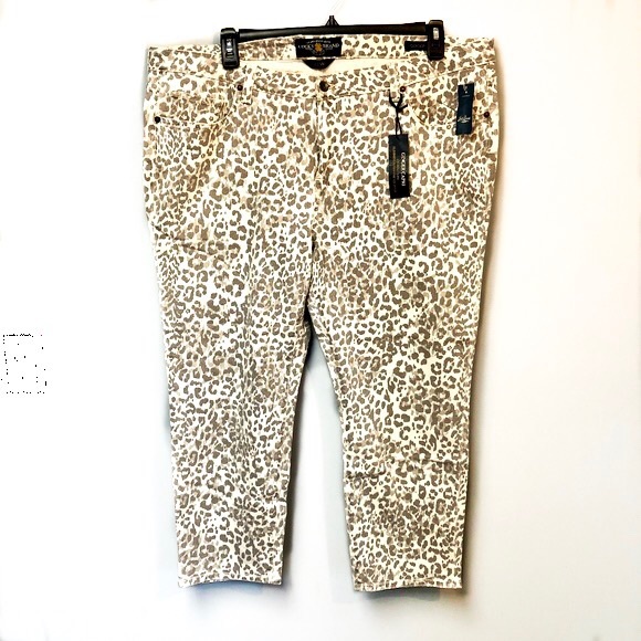 NWT Lucky Brand Ginger Leopard Jeans Plus Size - Picture 2 of 6